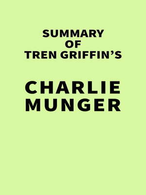 cover image of Summary of Tren Griffin's Charlie Munger